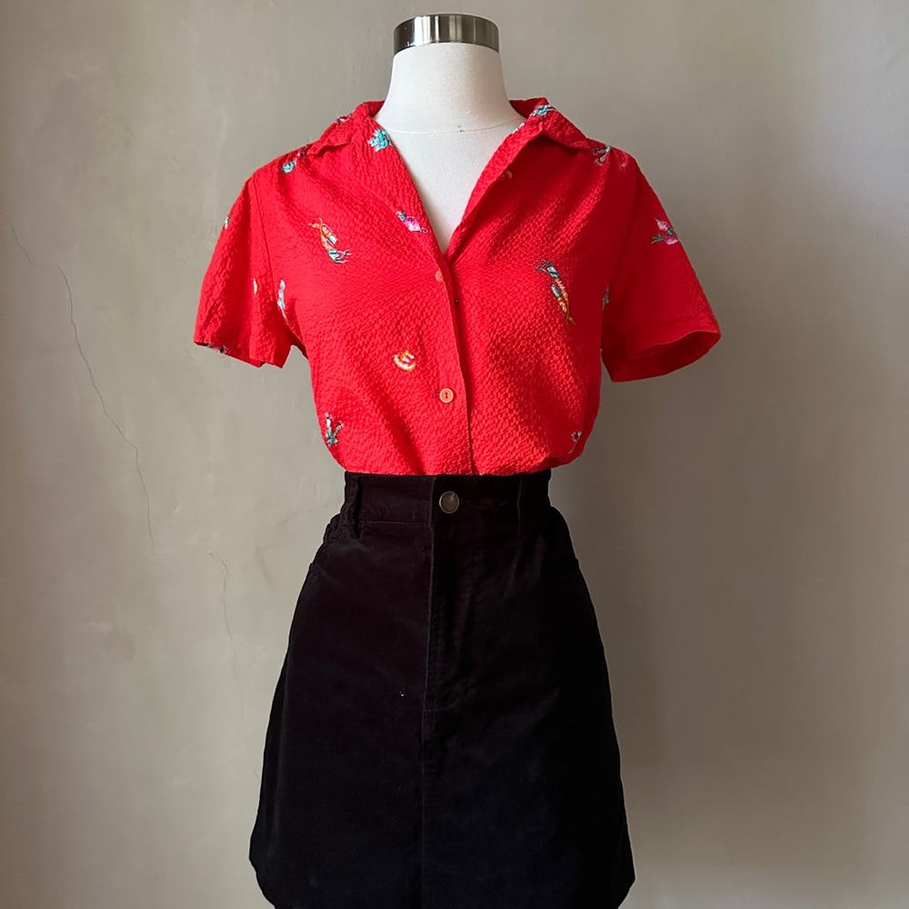 Vintage Sherry Holt Vegetable Themed Top